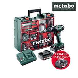 METABO Accu klopboor-/schroefmachine SB 18 Set (incl. 3 accu's, lader, koffer en 78-delige accessoireset) | HORNBACH