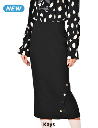 Jupe, lang mit Rückenschlitz, schwarz