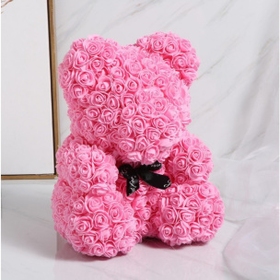 Teddybär aus Rosen rosa