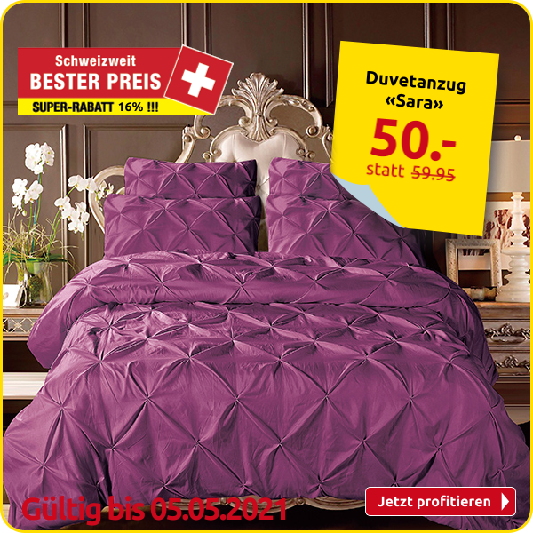 Duvetanzug «Sara» 160 x 210 cm, violett