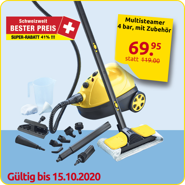 Multisteamer 4 bar, mit integriertem Zubehör Multisteamer 4 bar, mit integriertem Zubehör