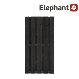 ELEPHANT Tuindeur Vuren FSC gezaagd zwart 90x180 cm | HORNBACH 