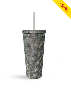 Strassbecher, 600 ml, silberfarben