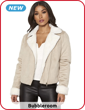 Bikerjacke Bubbleroom, beige