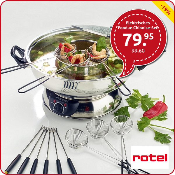 Elektrisches Fondue Chinoise-Set von Rotel