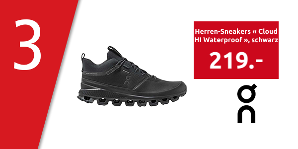 On Herren-Sneakers « Cloud  HI Waterproof », schwarz
