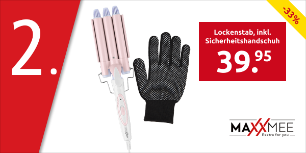 Maxxmee Lockenstab, inkl. Sicherheitshandschuh