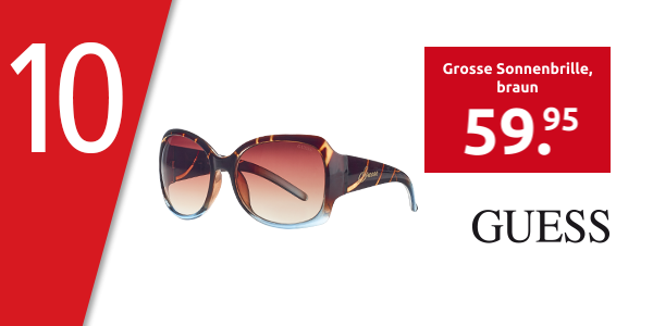 GUESS Grosse Sonnenbrille, braun