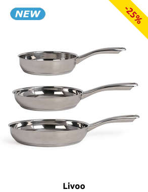 Livoo Pfannen, 3er-Set, Ø 20, 24, 28 cm