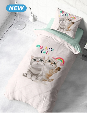 Garnitur «My little cats» 160 x 210 cm + 65 x 100 cm