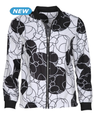 Bomberjacke weiss & schwarz bedruckt