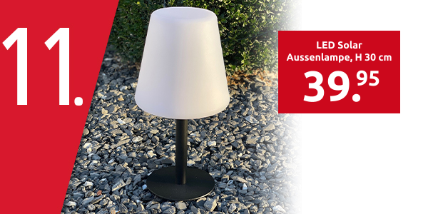 LED Solar-Aussenlampe, H 30 cm