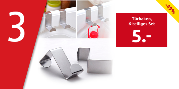 Türhaken, 6-teiliges Set