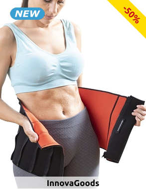 InnovaGoods Schlankheits-Sportmieder unisex, Saunaeffekt, verstellbar 68-94 cm