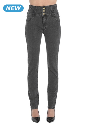 Jeans Push-up, dunkelgrau