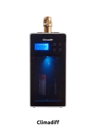 Climadiff Flaschenkühler «Vinicave», mit Touchscreen, grau