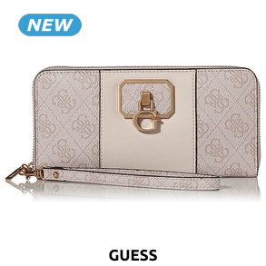 GUESS Portemonnaie «Noelle», creme/weiss