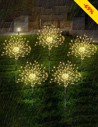 Solarlampen «Feuerwerk», 5er-Set