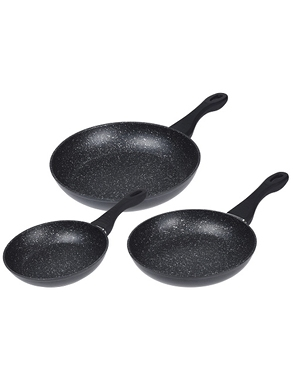 3er-Pfannenset aus Aluminium, Ø20/24/28 cm