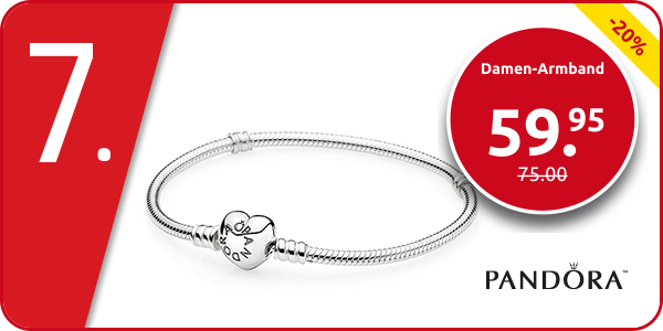 Pandora Damen-Armband mit herzförmigem Verschluss