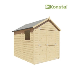 KONSTA Blokhut incl. vloer onbehandeld, 181x239 cm | HORNBACH