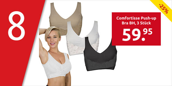 Comfortisse Push-up Bra BH, 3 Stück