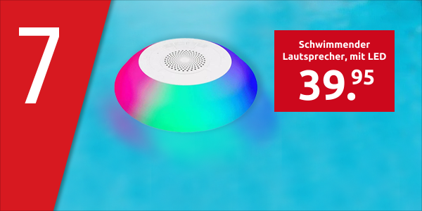 Schwimmender Lautsprecher «Portable Spa», mit LED