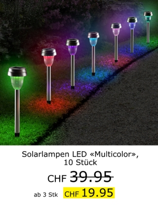 Solarlampen LED «Multicolor», 10 Stück
