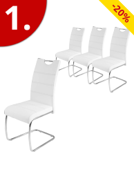 Set 4 Stühle «Rosa», weiss