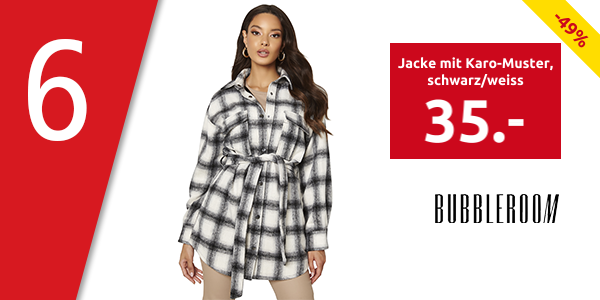 Jacke mit Karo-Muster, schwarz/weiss