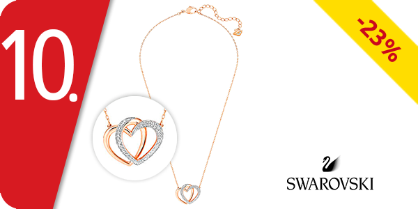 Halskette Swarovski Herzen, roségoldfarben/ mehrfarbig