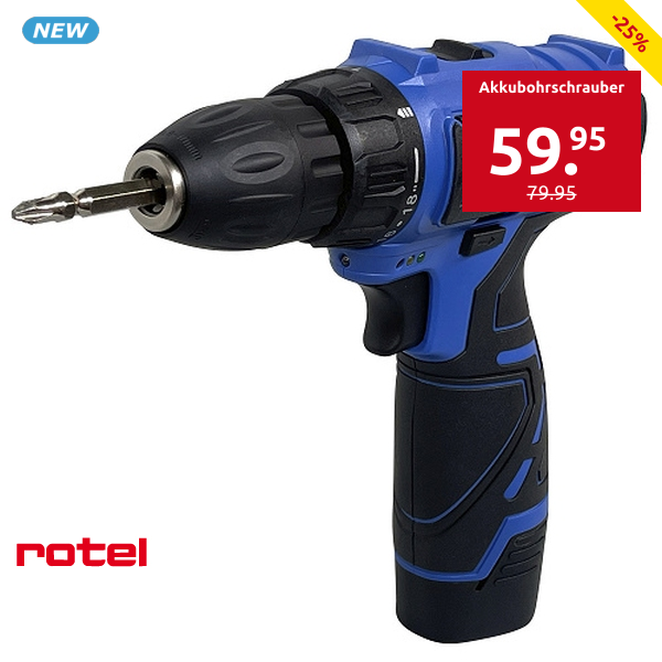 Rotel Akkubohrschrauber, 1 kg