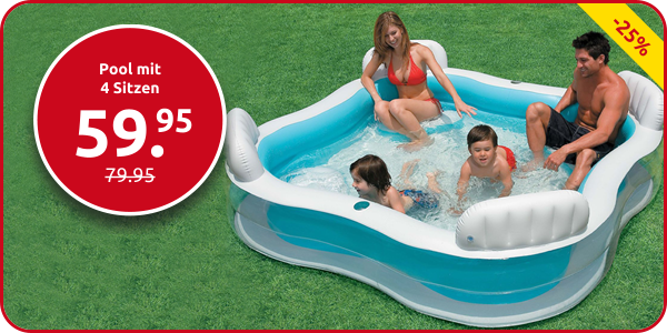 Pool mit 4 Sitzen