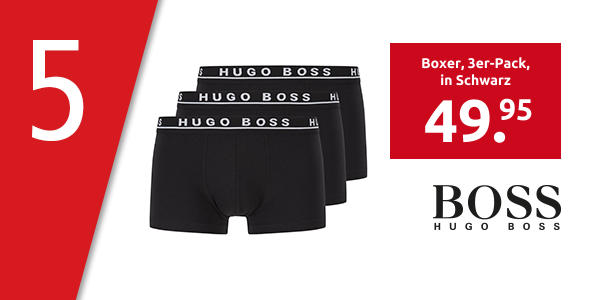HUGO BOSS Boxer, 3er-Pack, in Schwarz