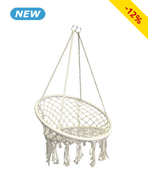 Hängesitz «Romantica»,  B 80 x H 135 x T 60 cm, weiss