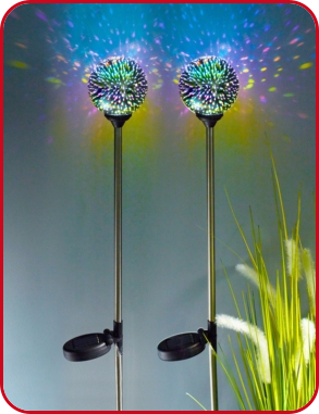 Solarlampen 3D, 2 Stück