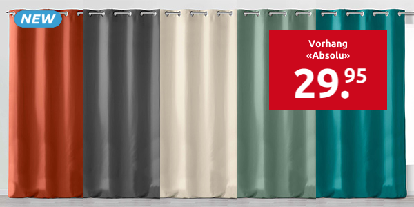 Vorhang «Absolu», H 260, B 140 cm, mint