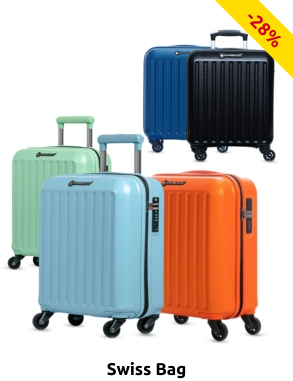 Swiss Bag Koffer «Cabine», H 45 cm, 32 l, light, blau
