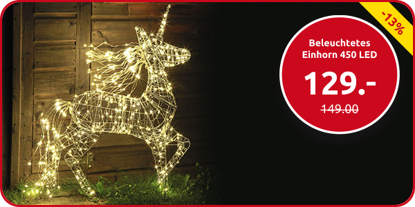 Beleuchtetes Einhorn 450 LED