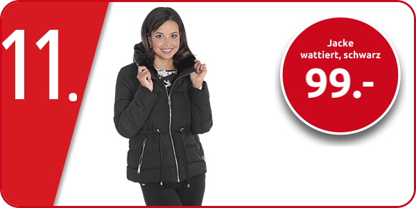 Jacke wattiert, schwarz