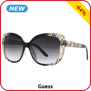 Guess Damensonnenbrille, Schlangendesign, grau