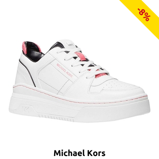 Michael Kors Damensneakers «Lexi Leather», weiss/rosa