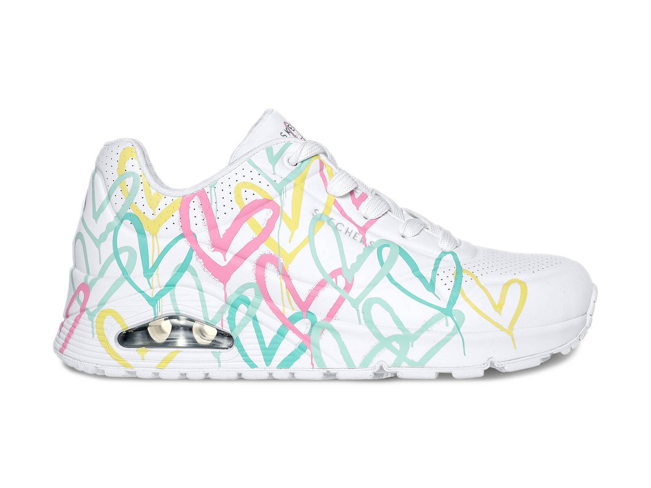 SKECHERS Damen Sneaker weiß bunt