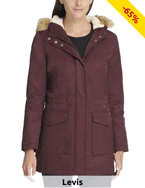 Levis Damen-Parka, prune