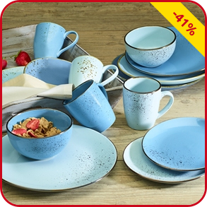 Kombiservice «Blue», 16-teilig