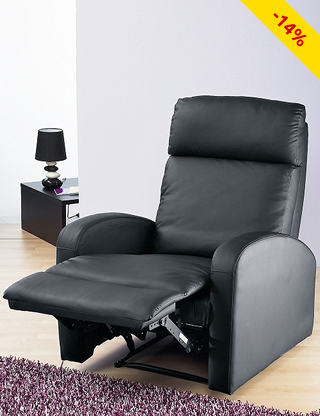 Relax-Massagesessel aus PU, schwarz