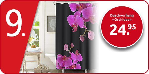 Duschvorhang «Orchidee», 180 x 180 cm