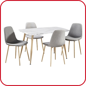 Set «Marble», 1 Tisch + 4 Stühle