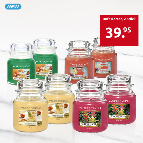 Duft-Kerzen «Passion Fruit Martini», saure, moschusartige und fruchtige Noten, 2 Stück