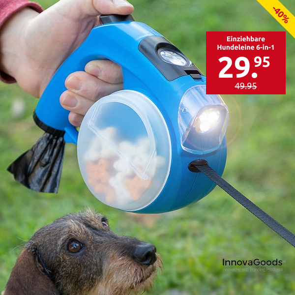 Innovagoods Einziehbare Hundeleine von 6-in-1